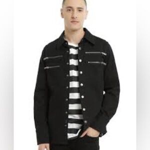 Tripp NYC double zip over Black Button-Up shirt Jacket